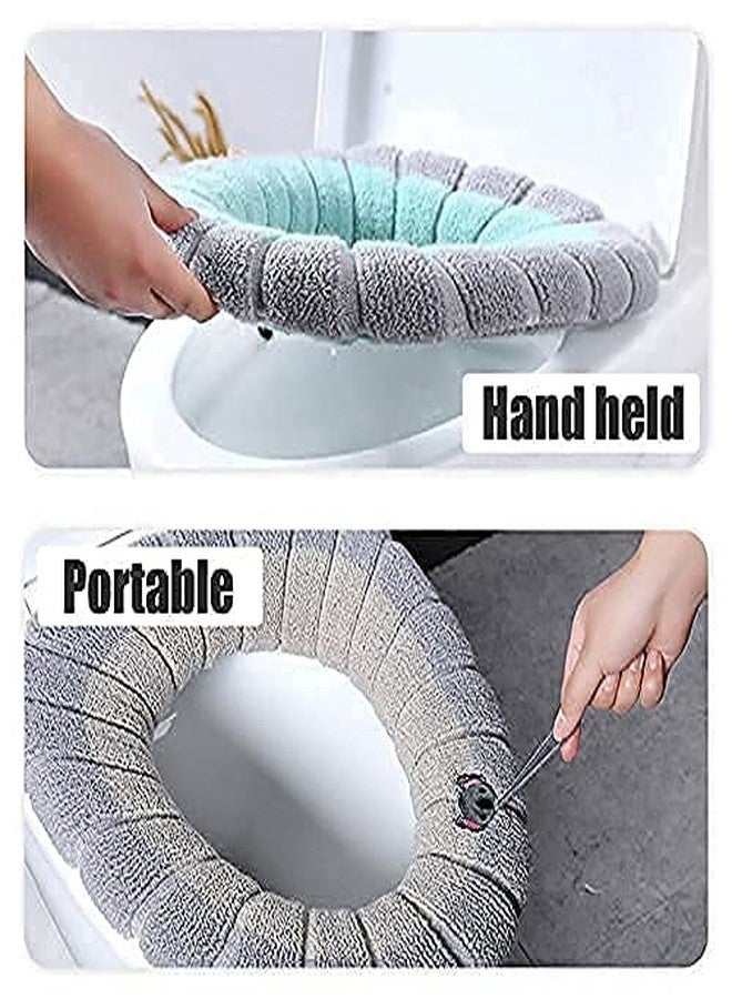 OANGO Washable Soft Warmer Toilet Seat Cover | Toilet Seat Cushion Mat | Toilet Seat Lid Cover Pads | Western Toilet Lid Cover | Toilet Cover | Toilet Lid Cover | Random Color - Image 4